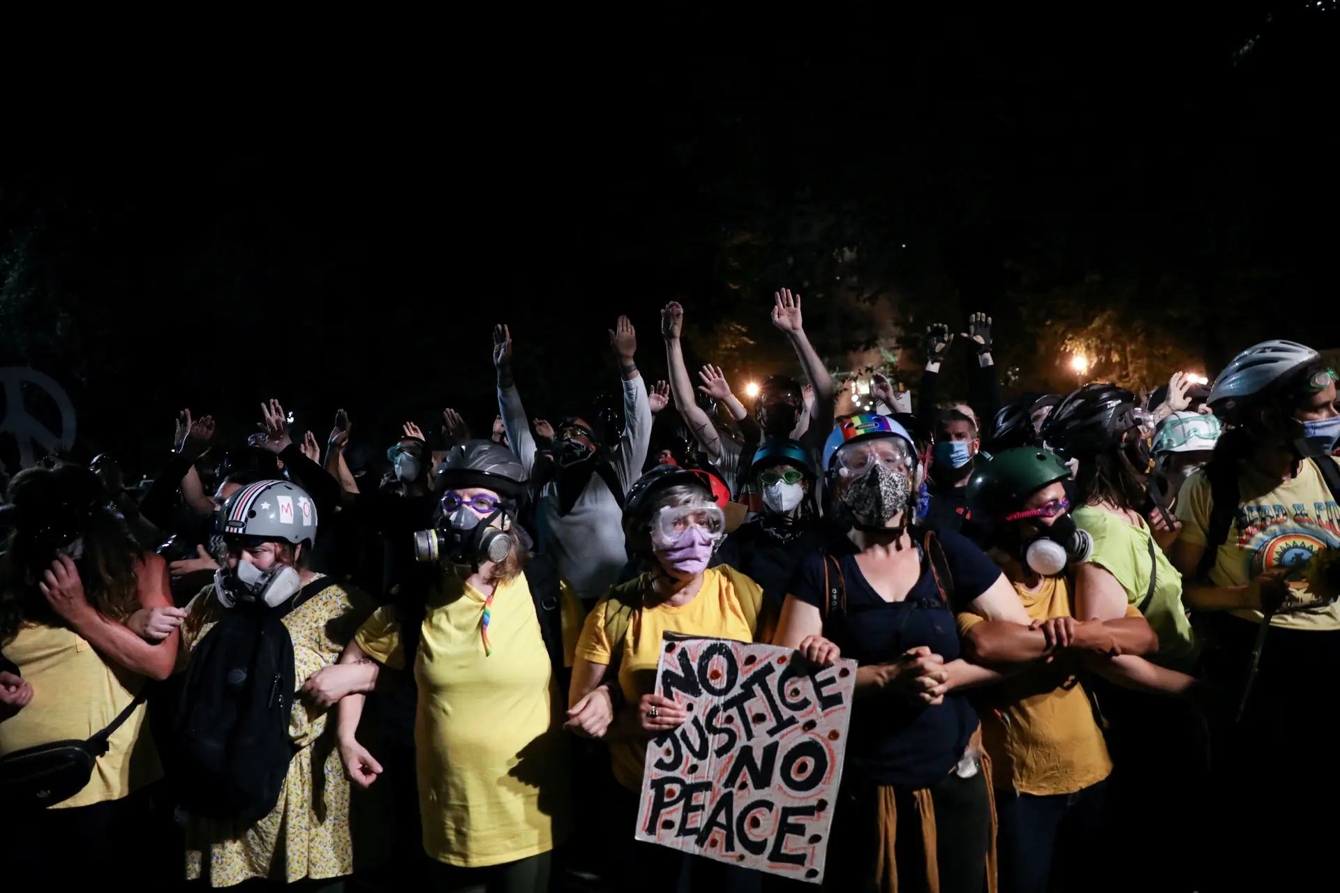 Protestos anti racismo no Estados Unidos.