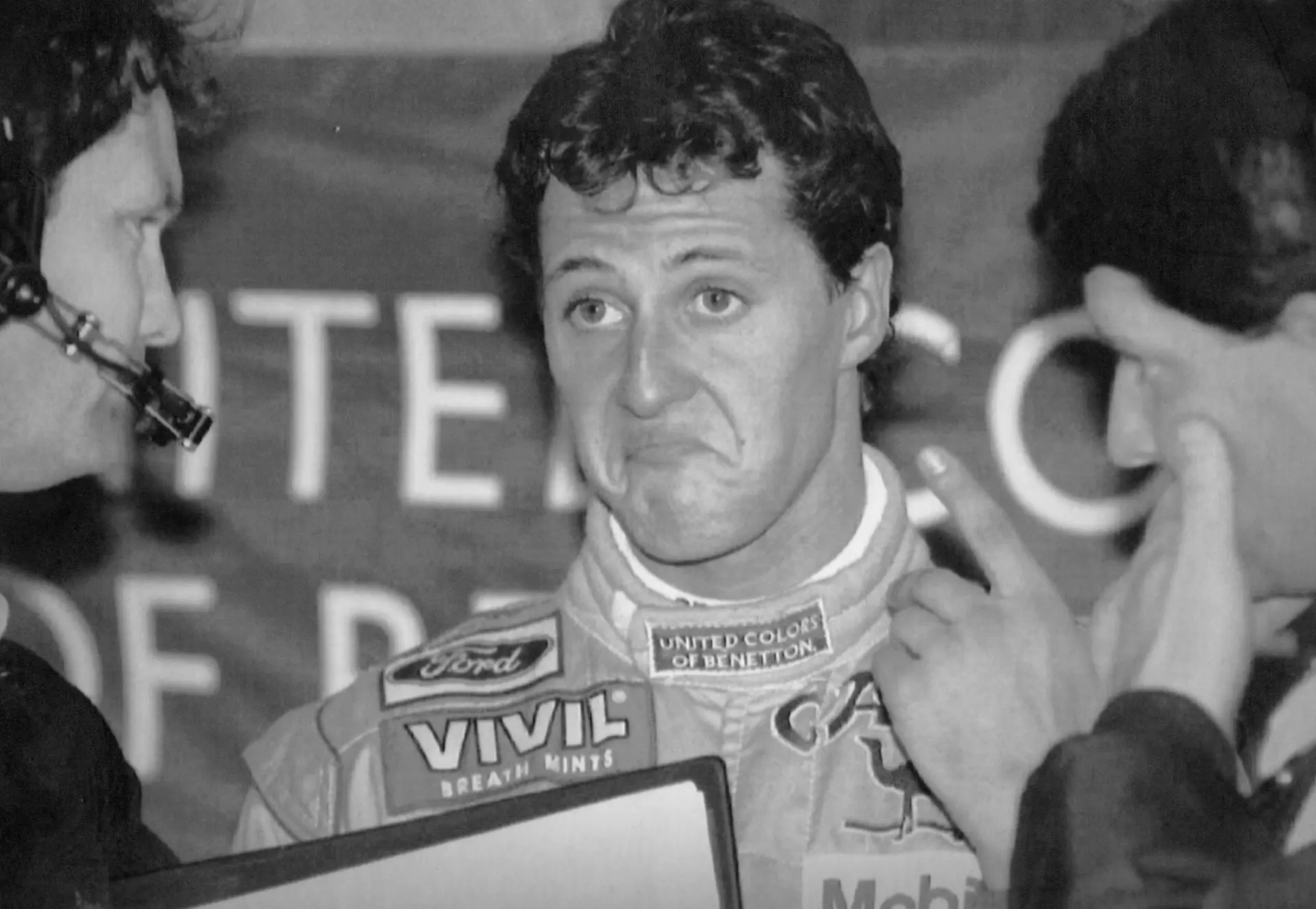Michael Schummacher durante uma sessão de testes em 1992.