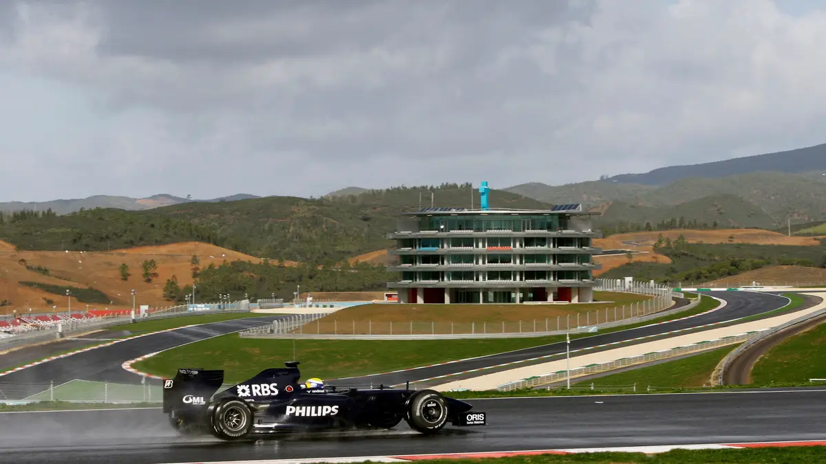 Nico Rosberg, campeão mundial de F1 em 2016, numa sessão de treinos em janeiro de 2009, no circuito de Portimão, ao serviço da Williams