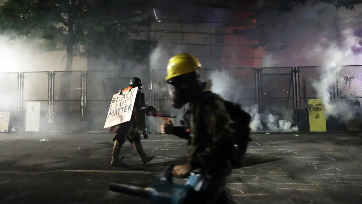 Manifestação contra o racismo em Portland