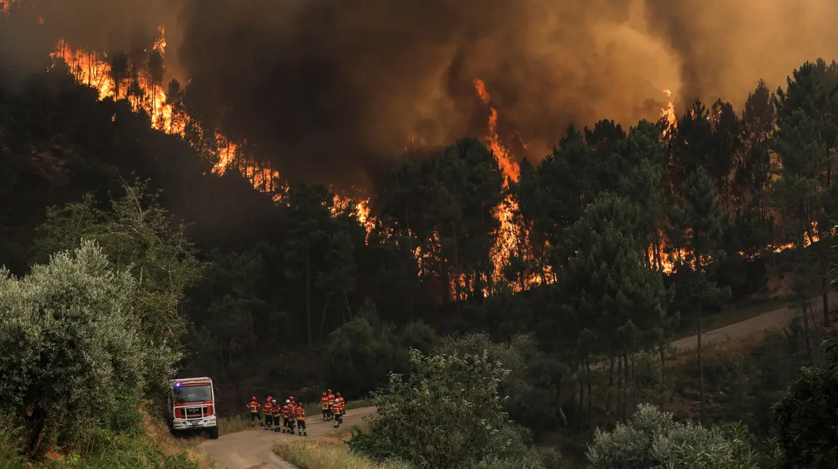Incêndio em Oleiros, Portugal, em julho de 2020.