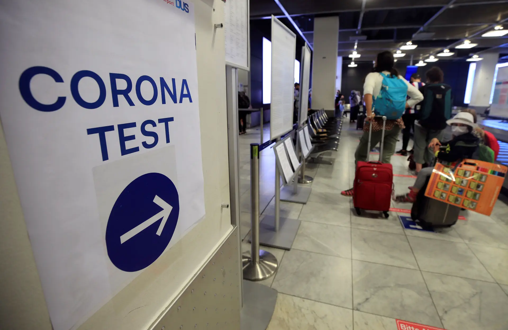 Testes ao Coronavírus realizados nos aeroportos alemães.