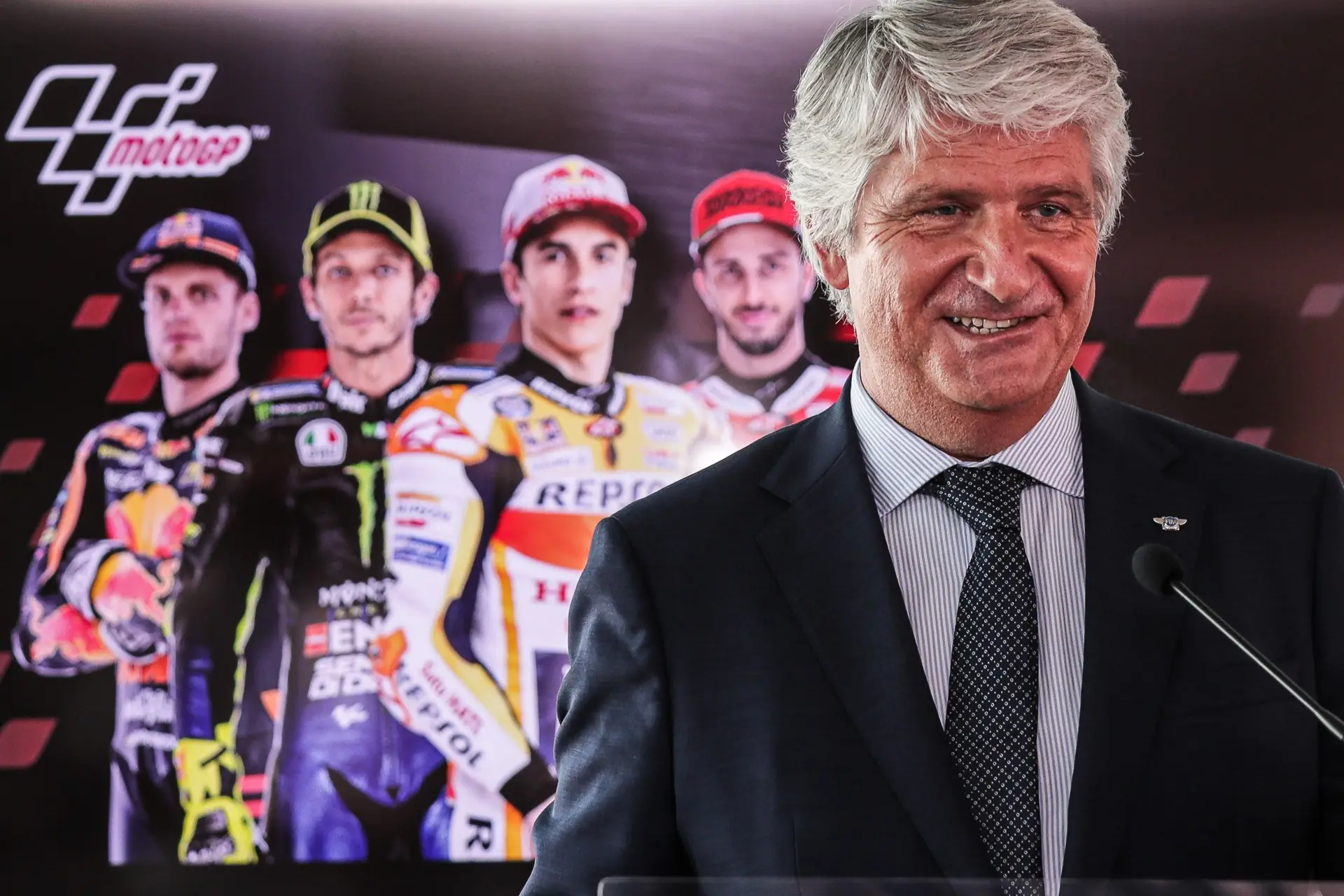 Jorge Viega, presidente da Federação Internacional de Motociclismo.