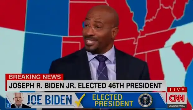 Comentador da CNN emociona-se ao dar a notícia da vitória de Joe Biden