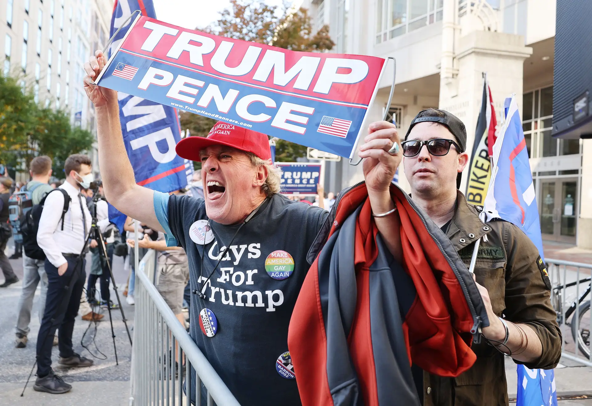Apoiantes de Trump na Pennsylvania 