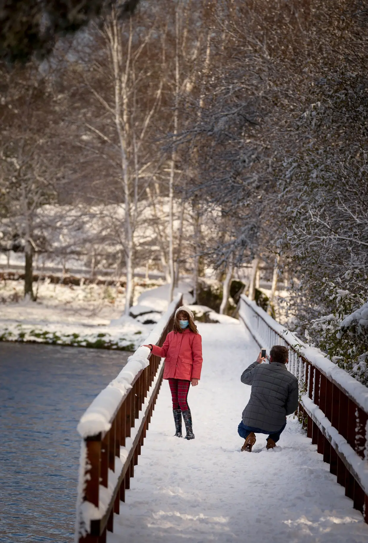 Queda de neve em Vila Pouca de Aguiar, distrito de Vila Real