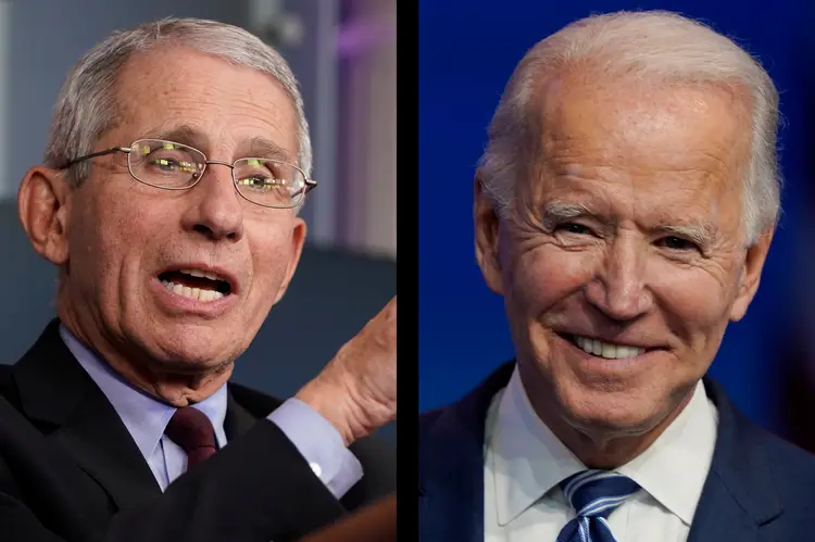 Joe Biden convida Anthony Fauci para a sua "equipa Covid-19"