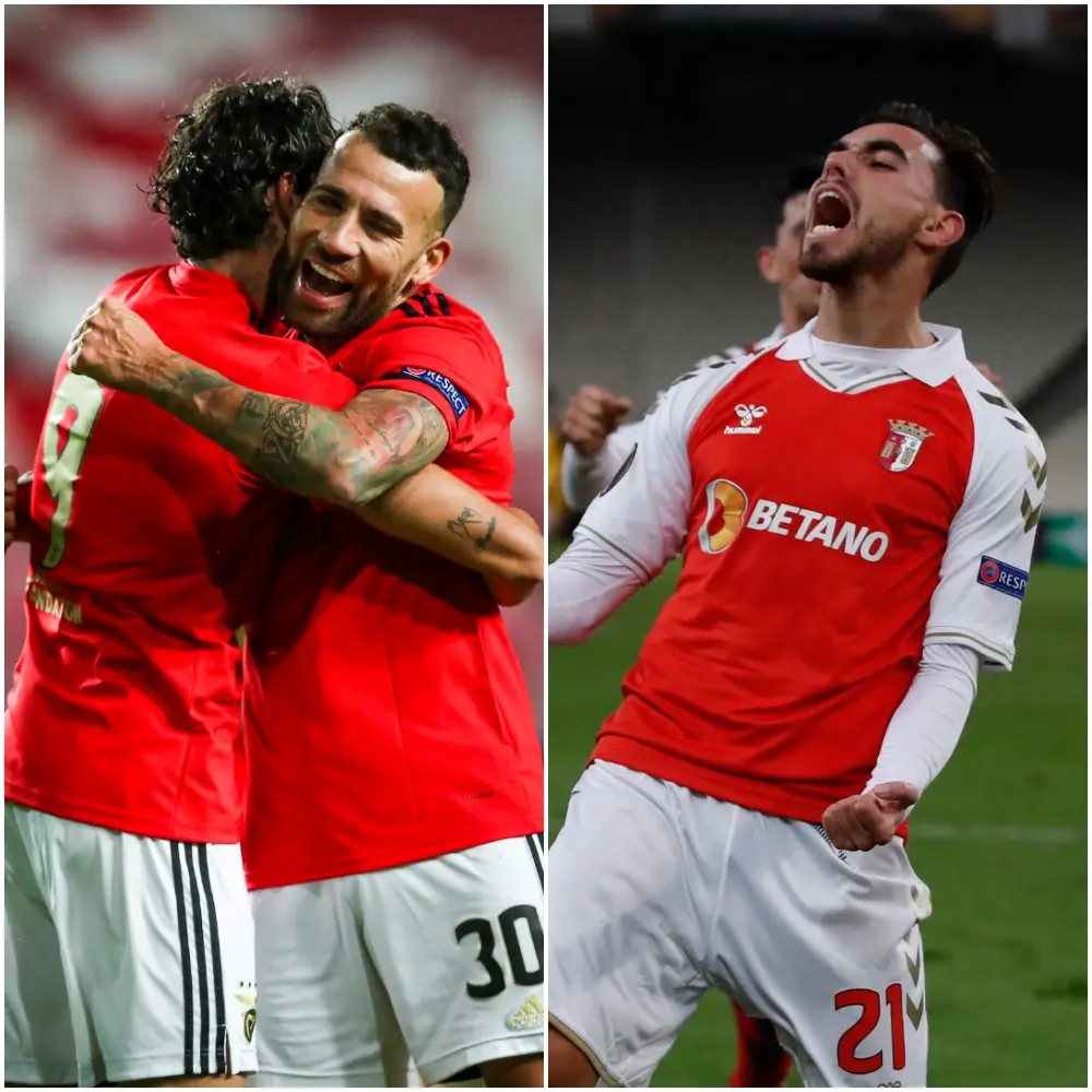 Liga Europa. Benfica e SC Braga entre os 14 apurados