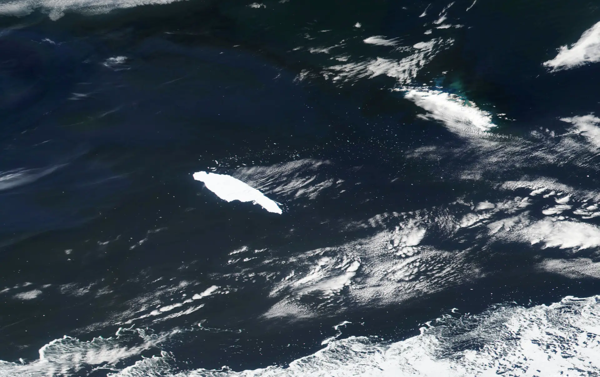 Imagem de satélite do iceberg 68a.