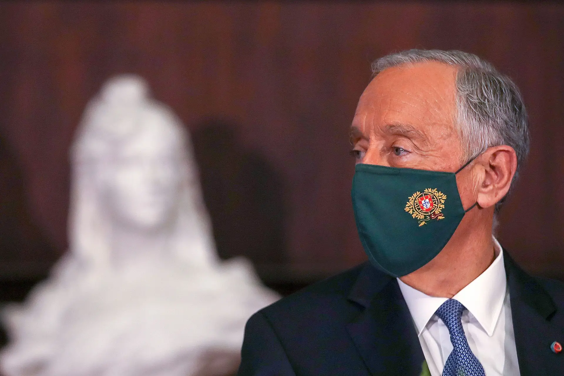 O Presidente da República durante a cerimónia do 75.º Aniversário das Nações Unidas e dos 65 Anos da Adesão de Portugal à ONU, na Assembleia da República, em Lisboa.