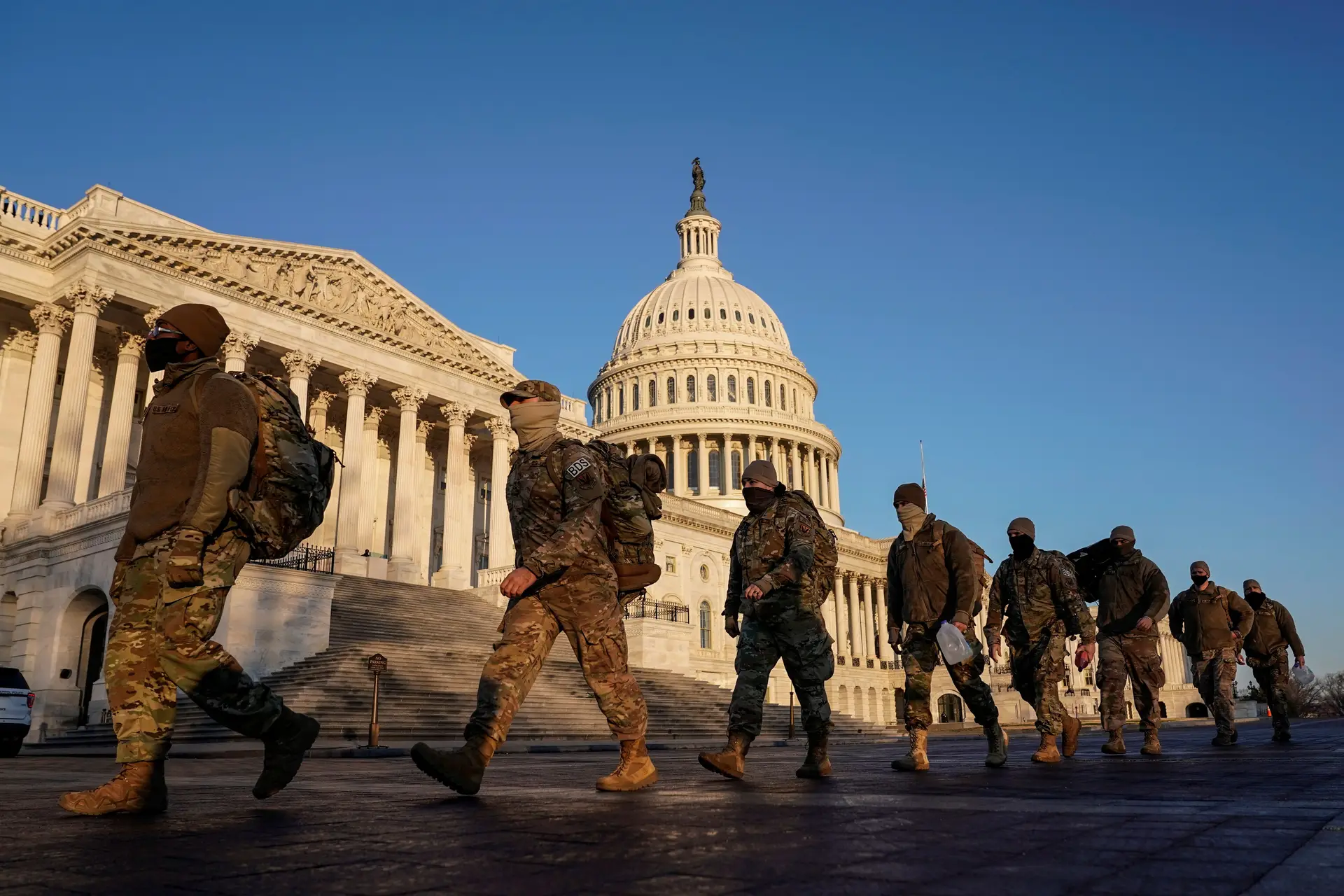 Cenário de guerra no Capitólio