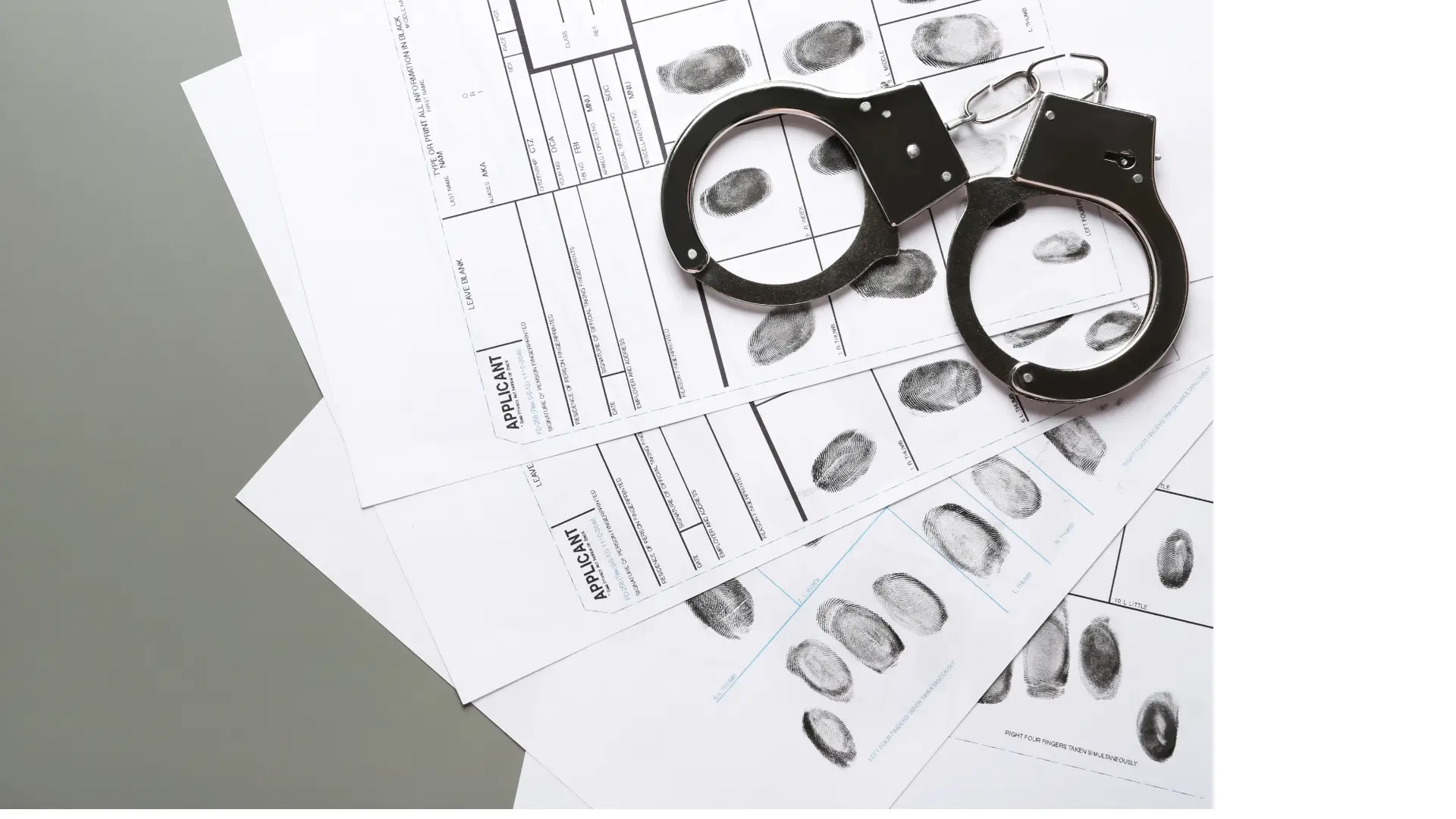 Registos criminais e algemas