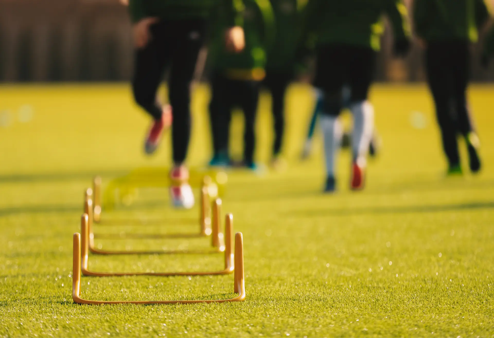 Jogadores de futebol durante um treino