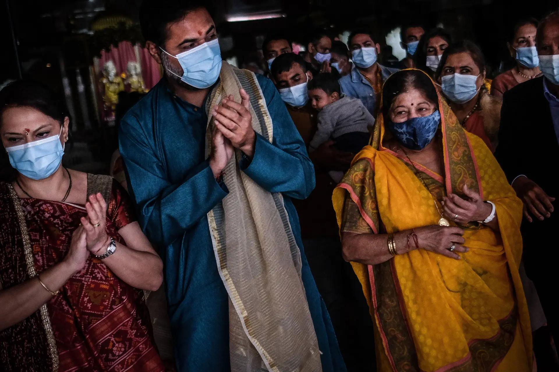 Cerimónia do Dia do nascimento de Rama (Rama Navami), um dos avatares do deus Vishnu, no Templo Hindu Radha Krishna, em Lisboa