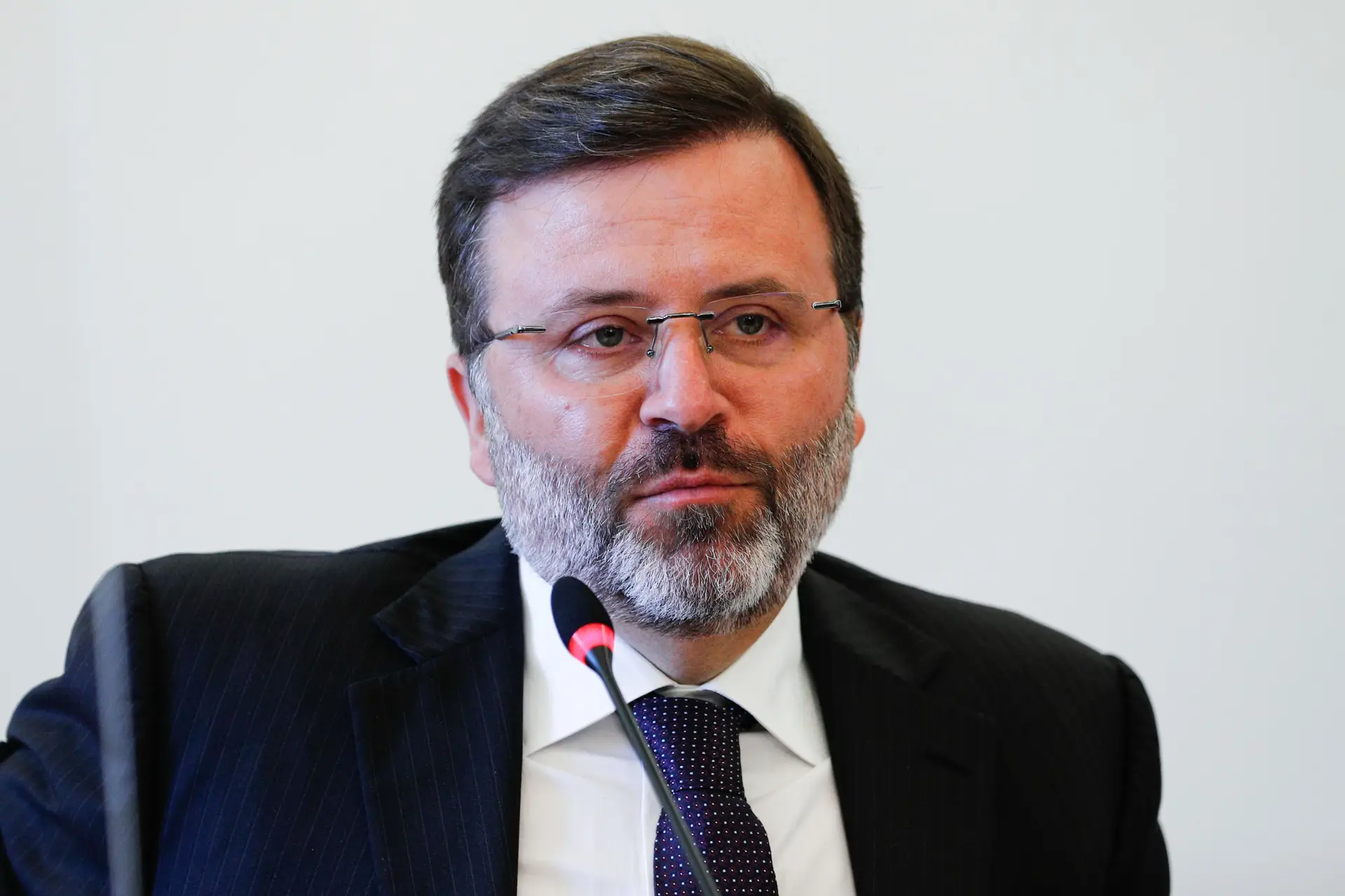 O presidente do Conselho de Administração da PREBUILD, João Gama Leão, durante a sua audição perante a Comissão Eventual de Inquérito Parlamentar às perdas registadas pelo Novo Banco e imputadas ao Fundo de Resolução, na Assembleia da República, em Lisboa