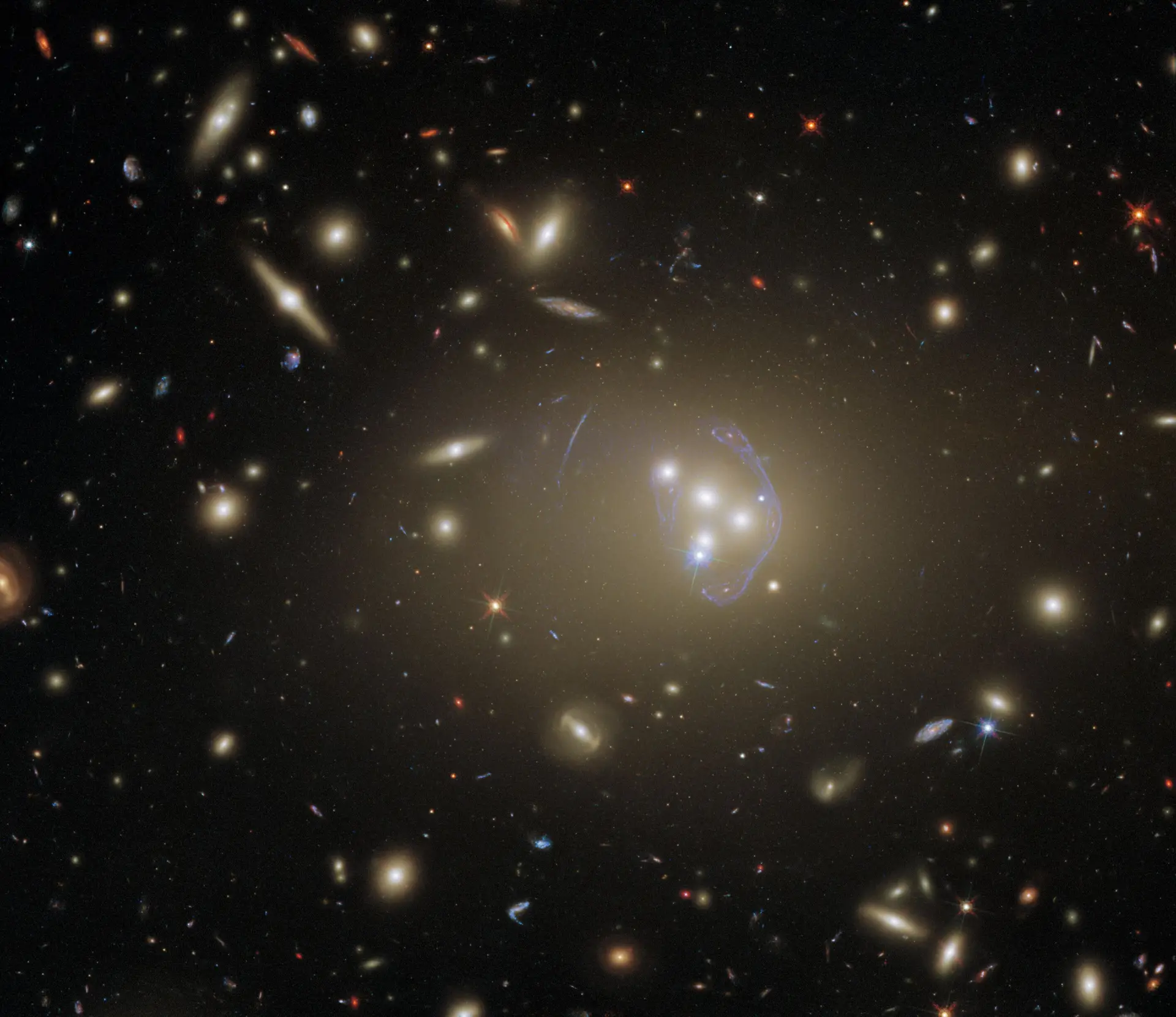 Abel 3827, Hubble-Beginning Galaxies to study black material, which is one of the great puzzles of scientists. Less than 100 years ago, it is believed that the Milky Way is the only galaxy in the universe. The possibility of other galaxies has been discussed earlier, but Edwin Hubble - this problem is solved only when named Hubble Space Telescope - the great Andromeda nebula has confirmed that it is part of the Milky Way.