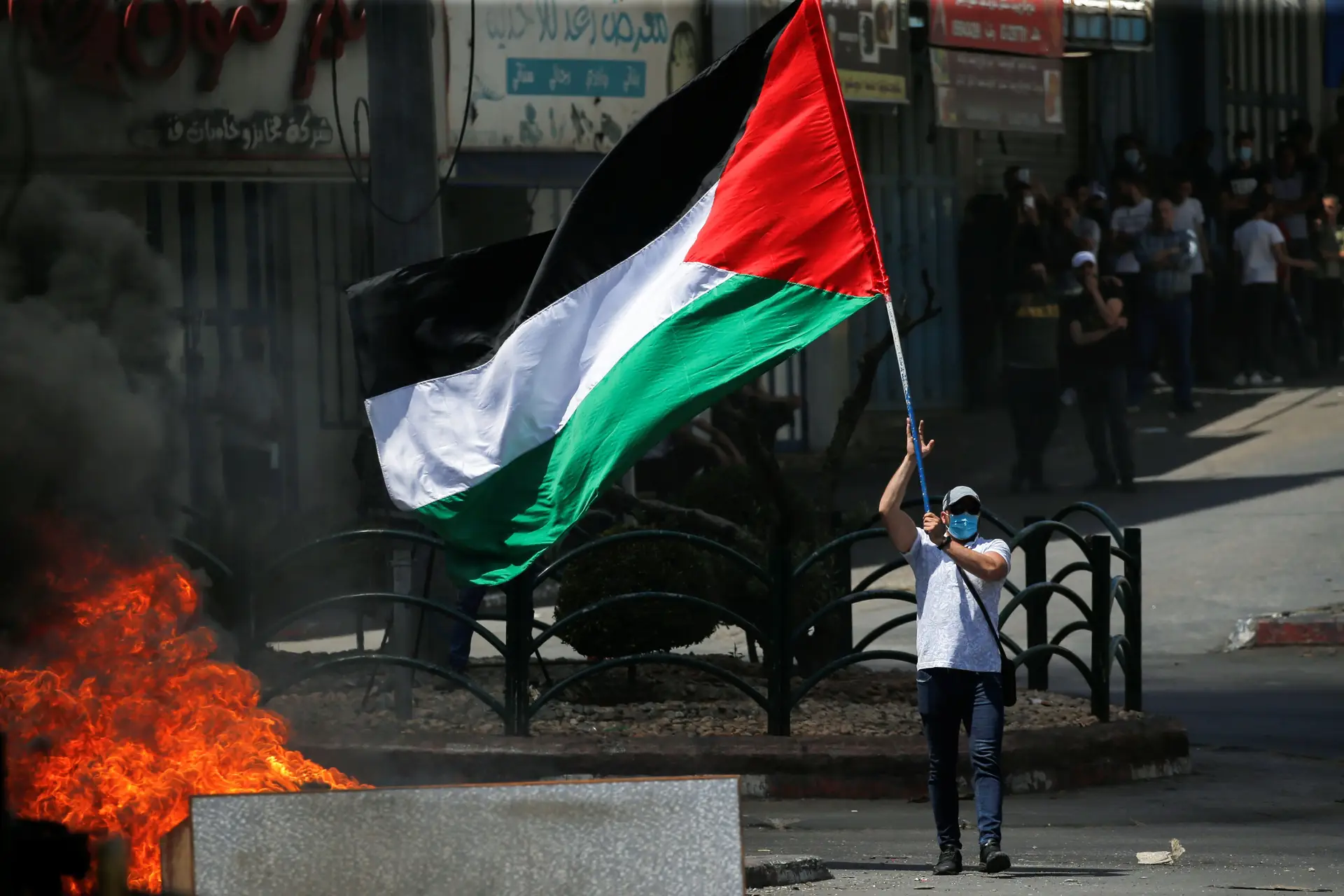 Greve geral palestiniana em Israel com manifestações e protestos