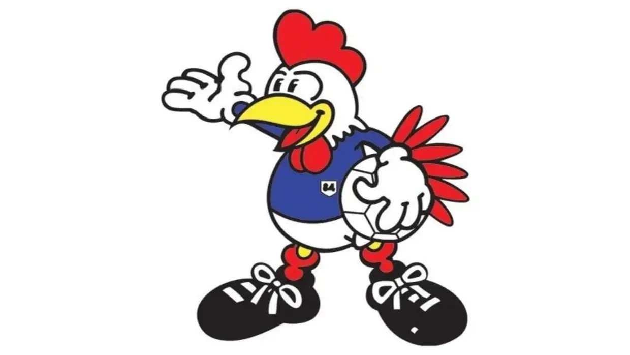 Euro1984 - Peno - O nome vem do calão gaulês e significa penalty. Peno representava a França e deu sorte à equipa da casa.