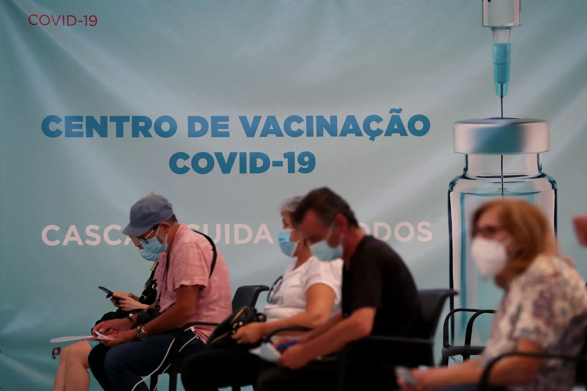 Centro de vacinação em Alcabideche, Cascais