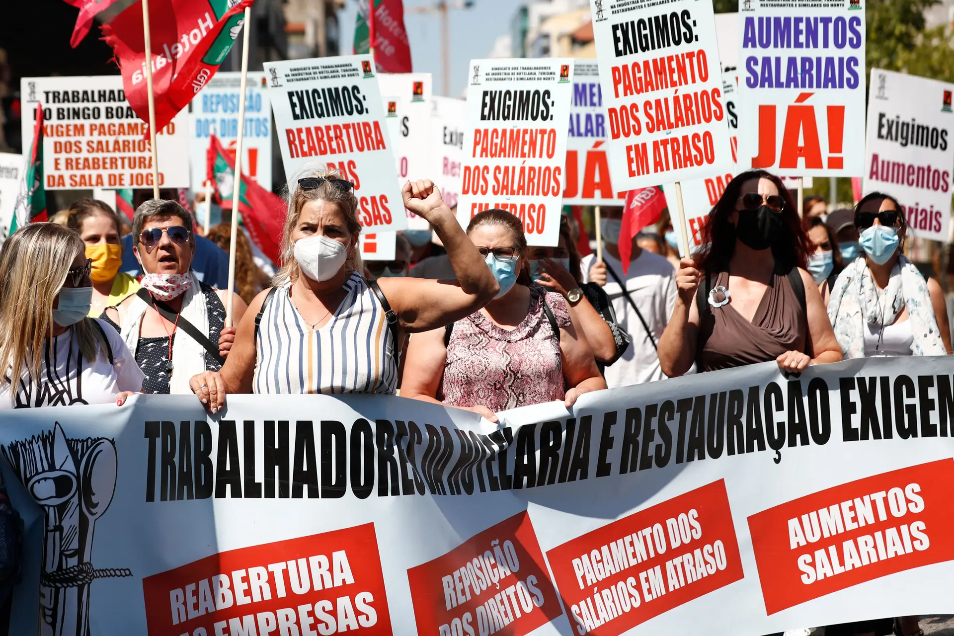 Arquivo - Manifestação do setor da hotelaria a 10 de agosto de 2021.