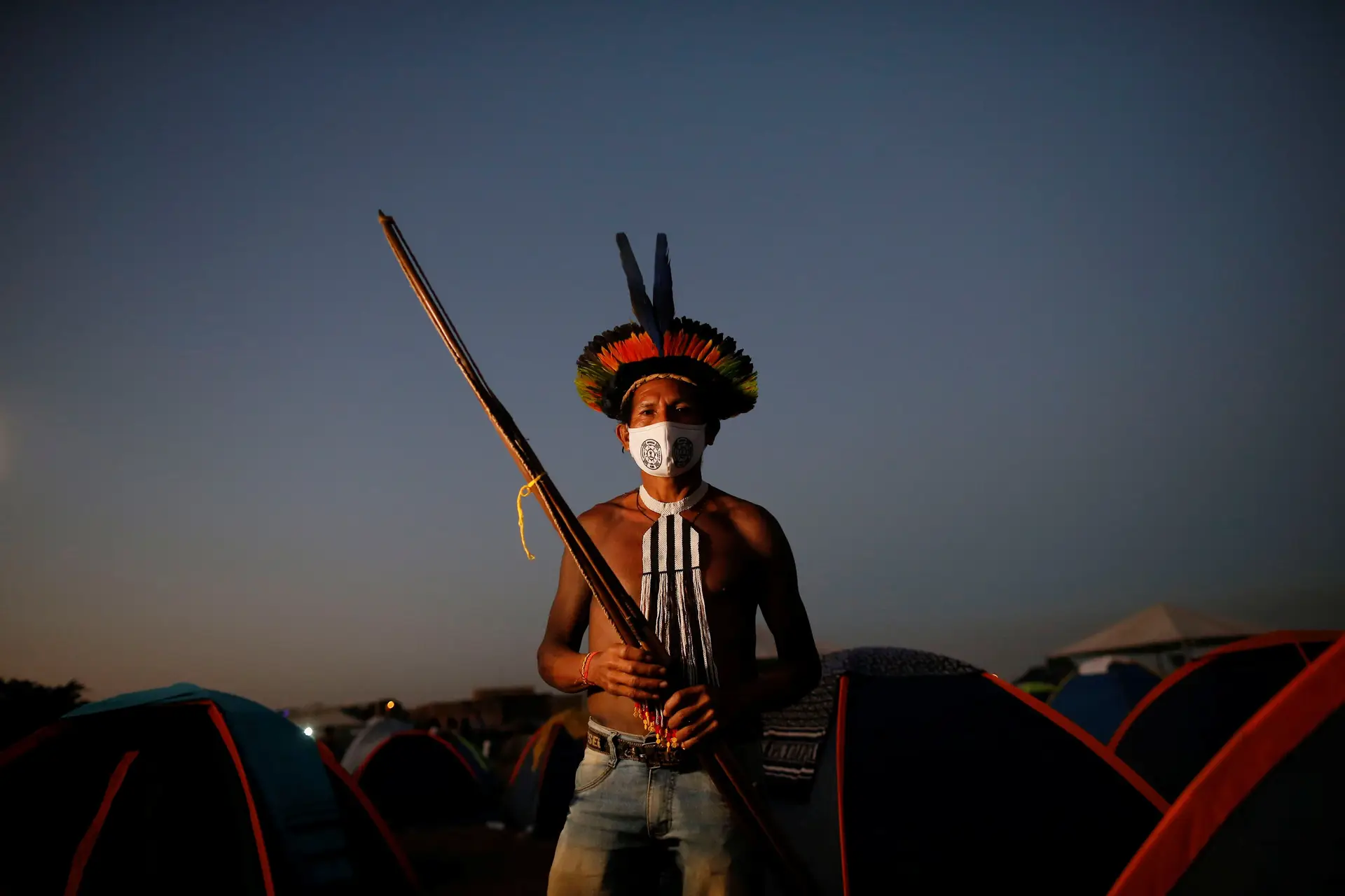 Povos indígenas em protesto contra ocupação de territórios