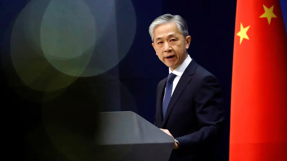 O porta-voz do Ministério dos Negócios Estrangeiros da China, Wang Wenbin.