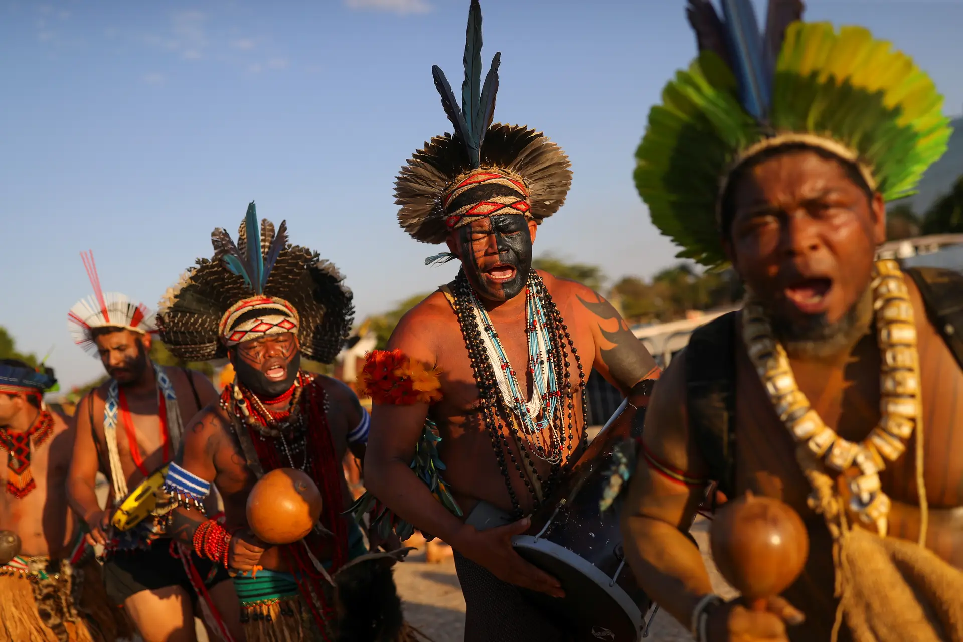 Manifestação de povos indígenas em Brasília, Brazil