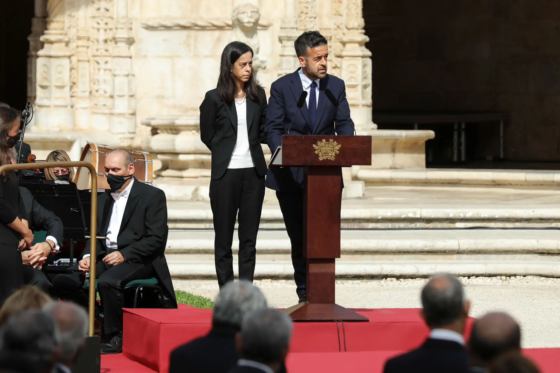 Vera e André Sampaio, filhos do antigo Presidente da República.