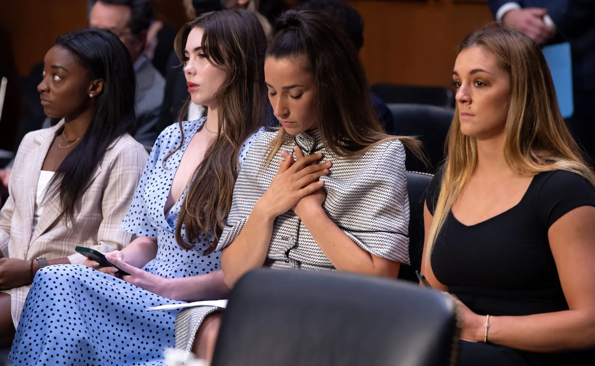 Ginastas Simone Biles, McKayla Maroney, Aly Raisman and Maggie Nichols.