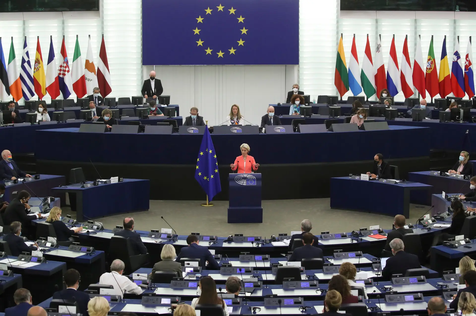 A presidente da Comissão Europeia, Ursula von der Leyen