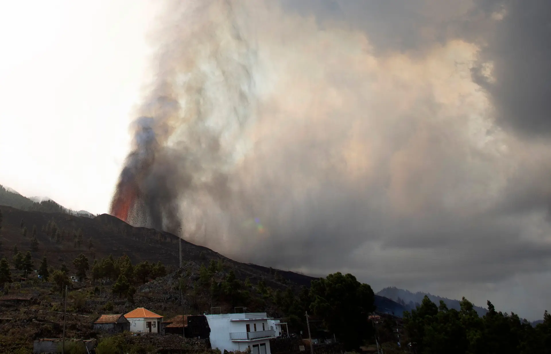 Vulcão Cumbre Vieja em La Palma, Canárias