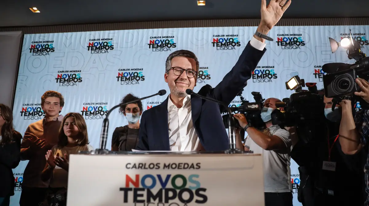 27 de setembro: Carlos Moedas faz o discurso de vitória após conquistar Lisboa, nas eleições autárquicas.