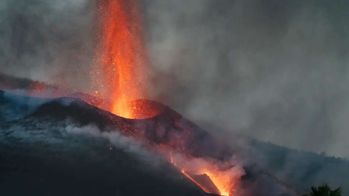Vulcão Cumbre Vieja em La Palma, Canárias