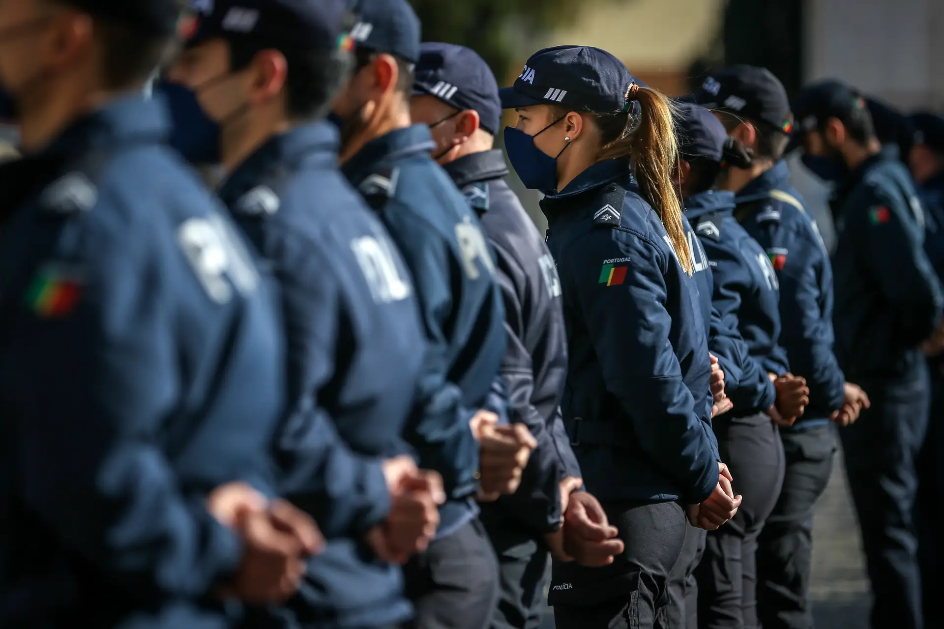Cerimónia comemorativa do 154.º aniversário do Comando Metropolitano de Lisboa da Polícia de Segurança Pública, no Palácio da Ajuda, em Lisboa.