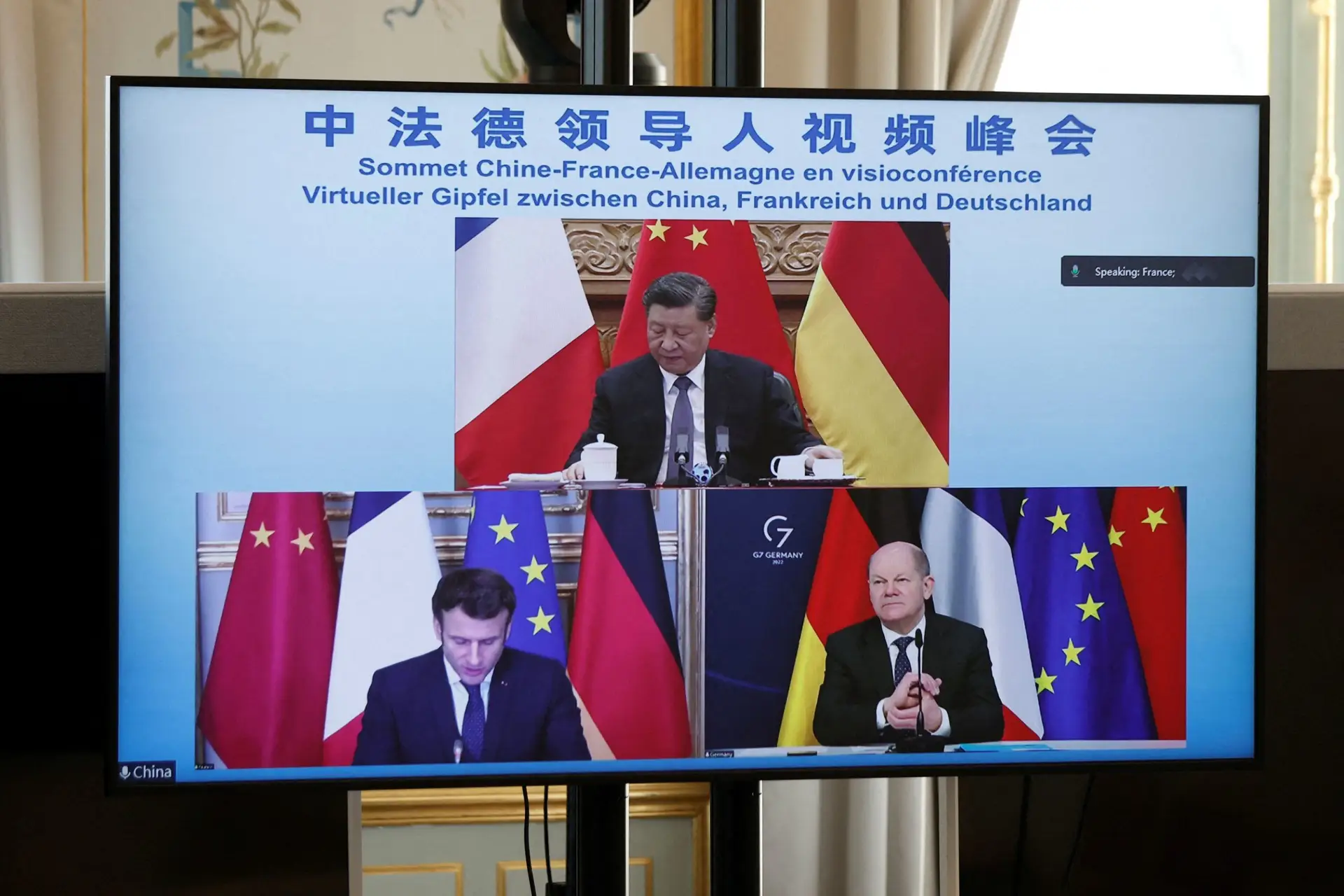 Invasão Ucrânia: Presidente chinês pede “contenção máxima” em conversa com Macron e Scholz