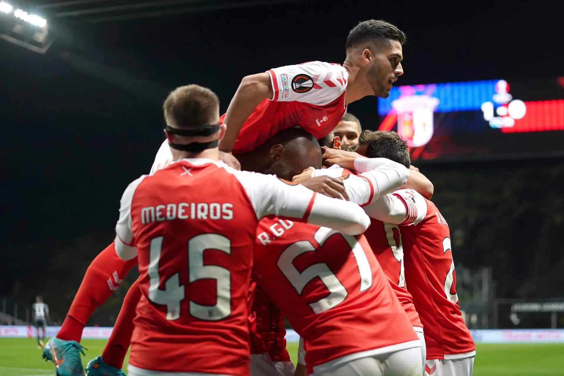 Liga Europa: SC Braga vence Mónaco e fica mais perto dos quartos de final