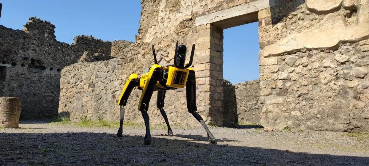 Spot, o novo guardião do Parque Arqueológico de Pompeia