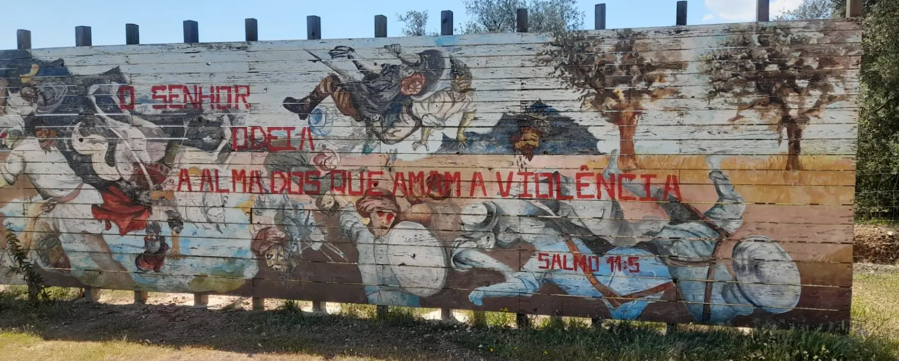 Vandalizado mural alusivo à mítica Batalha de Ourique