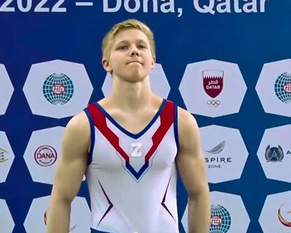 Ginasta russo banido durante um ano após usar símbolo de guerra 