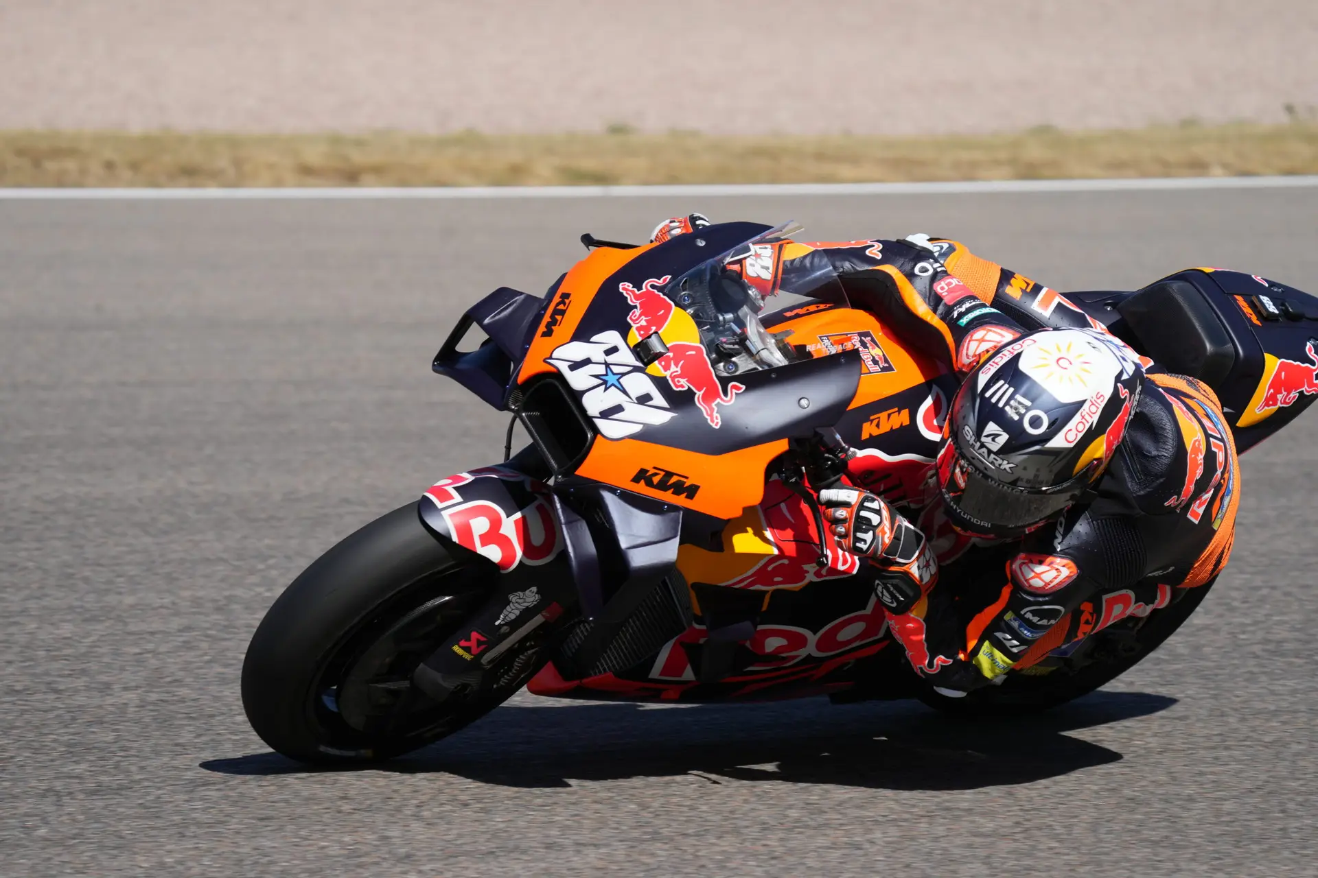 HOHENSTEIN-ERNSTTHAL, GERMANY – JUNE 17: Miguel Oliveira (PRT) Red Bull KTM Factory Racing rides during the free practice of the MotoGP Liqui Moly Motorrad Grand Prix Deutschland at Sachsenring Circuit on June 17, 2022 in Hohenstein-Ernstthal, Germany. (Photo by Stiefel Udo/ATPImages/Getty images)