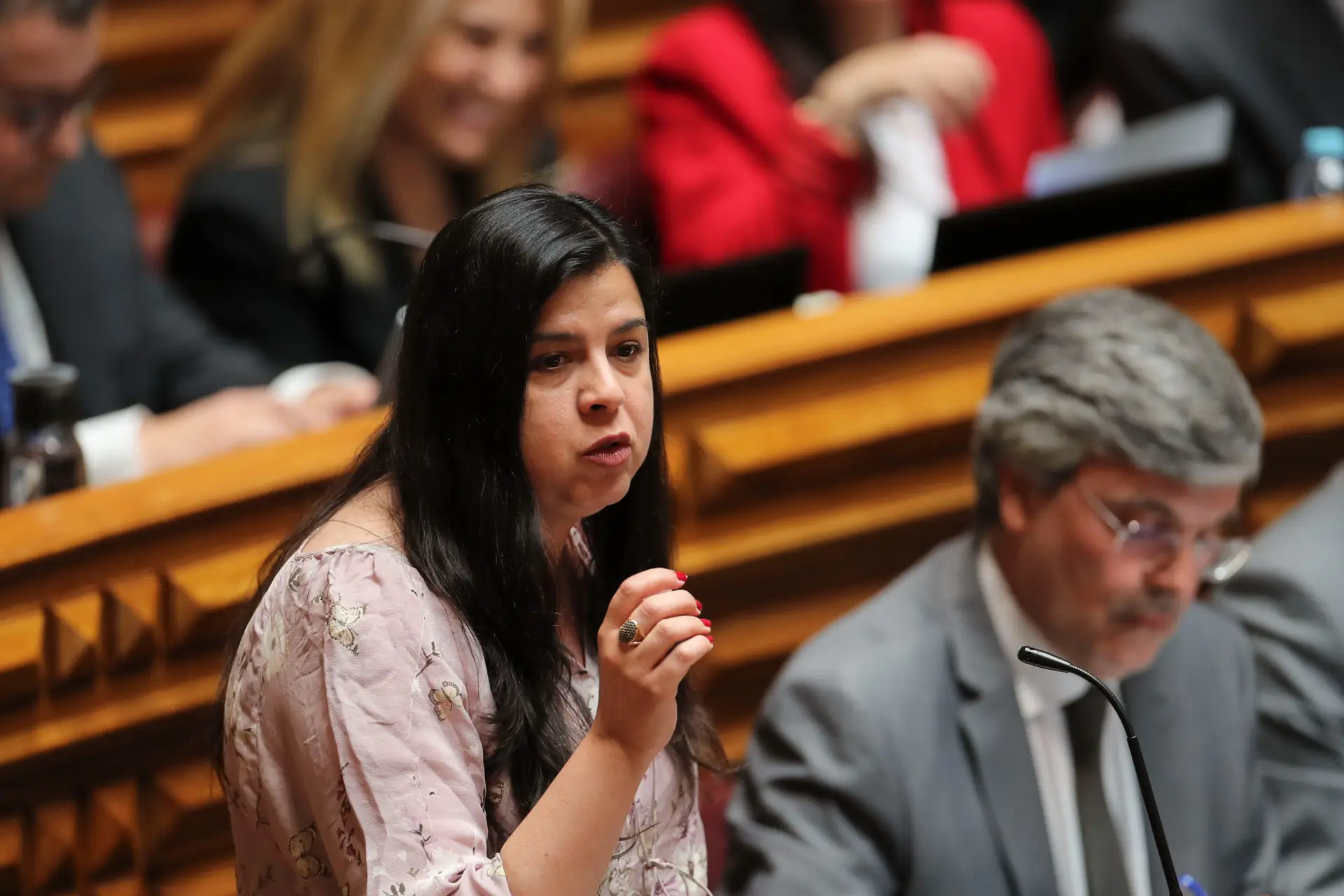A deputada única do PAN Inês Sousa Real , durante a sessão plenária de debate na especialidade do Orçamento de Estado 2022, na Assembleia da República, em Lisboa, 23 maio 2022. MANUEL DE ALMEIDA / LUSA
