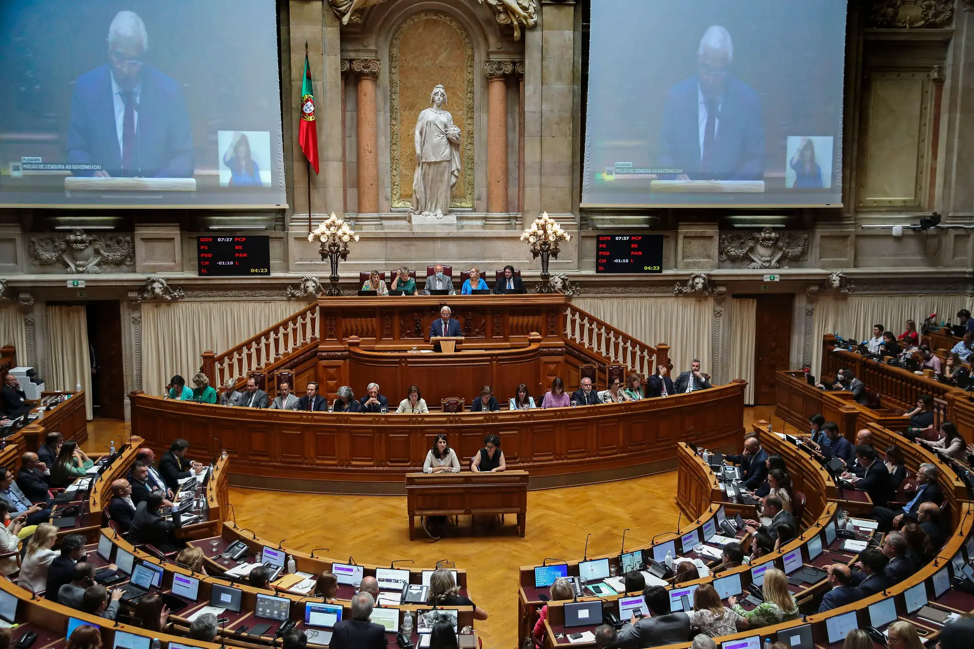 Parlamento chumba moção de censura ao Governo