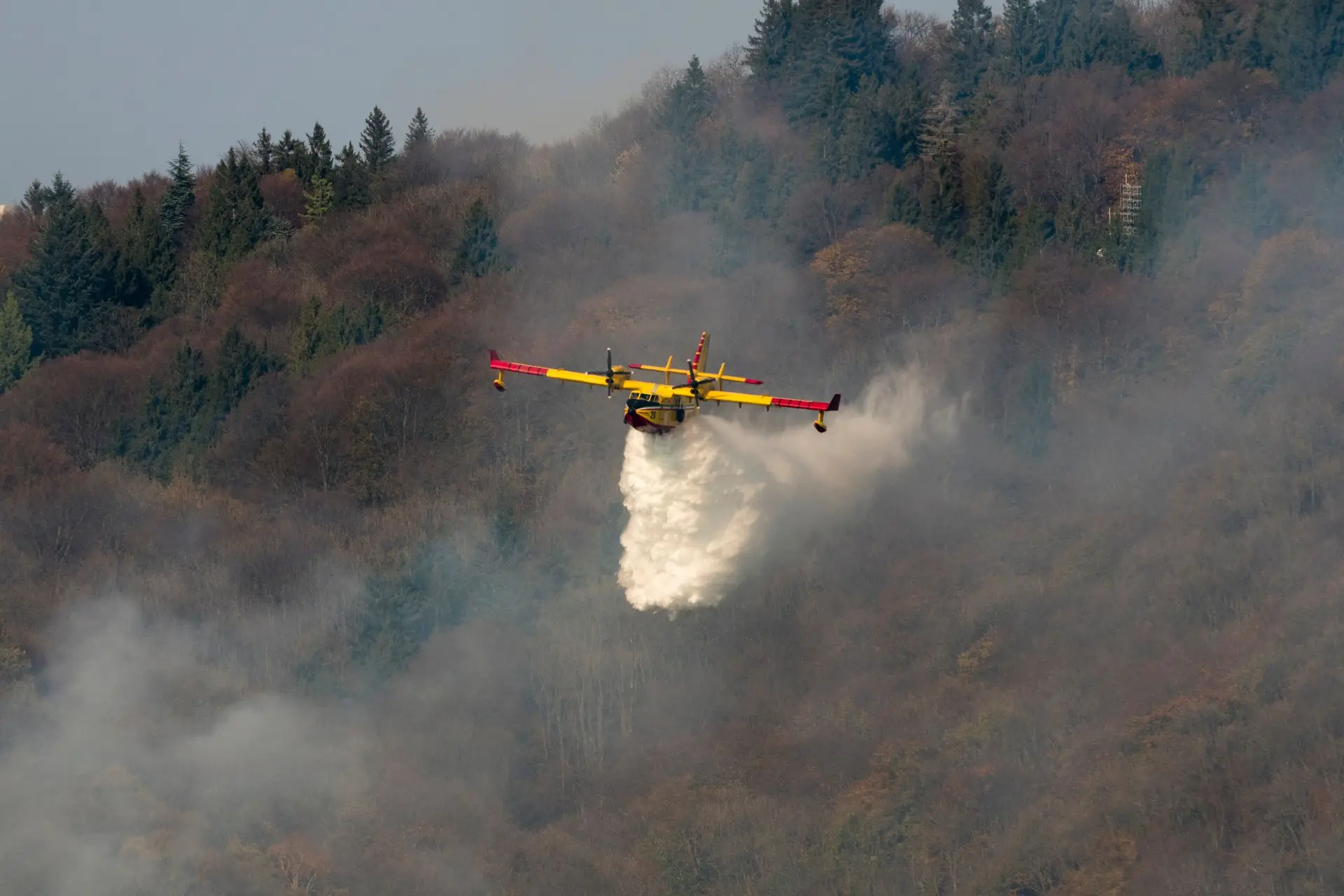 Dois aviões Canadair de Itália chegam esta tarde a Portugal