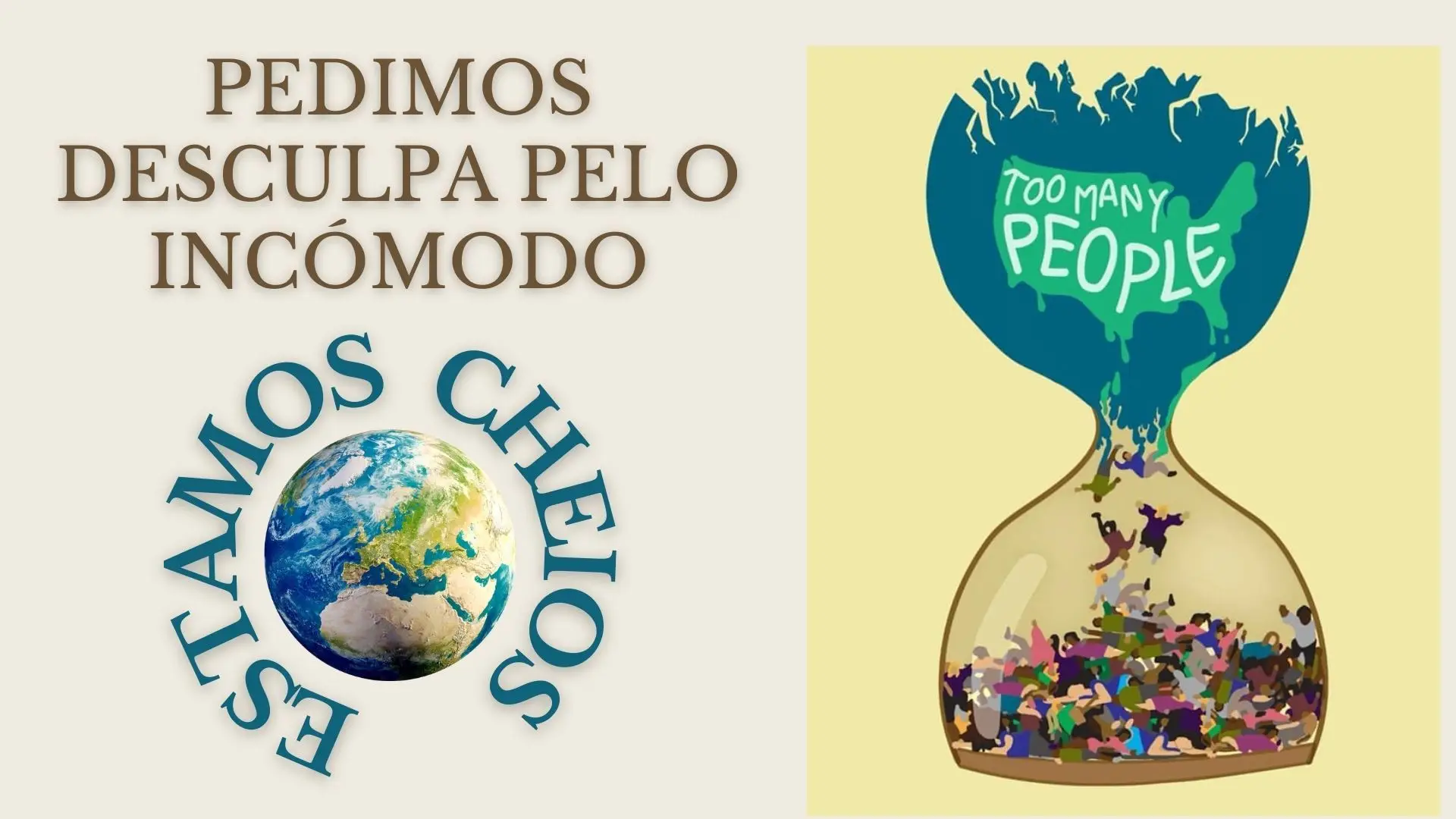 Pedimos desculpa pelo incómodo. Estamos cheios. Imagem vetorial criada em canva.com pelo autor.