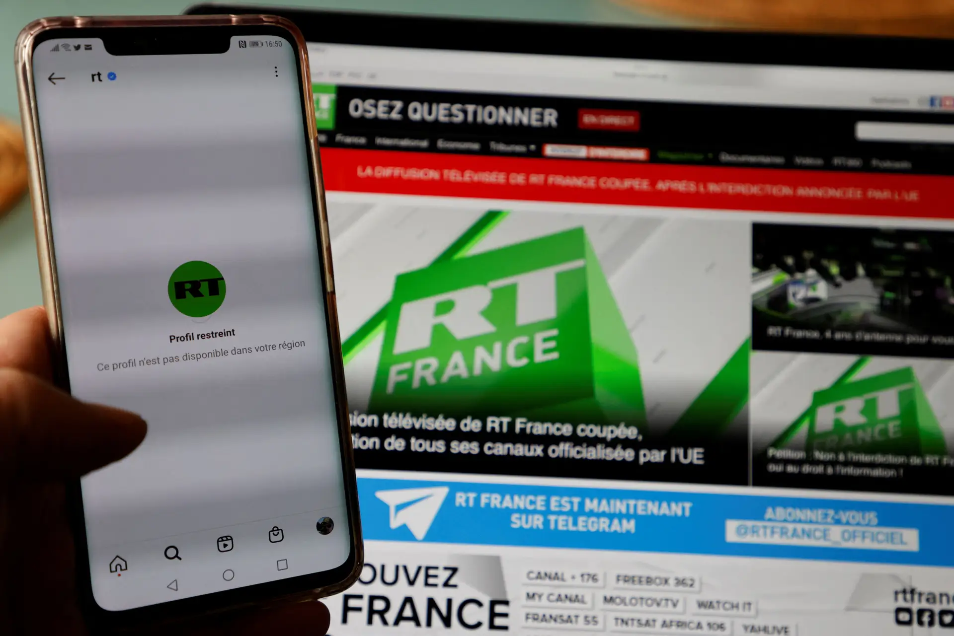 Tribunal da UE rejeita recurso de canal russo RT France perante sanções europeias
