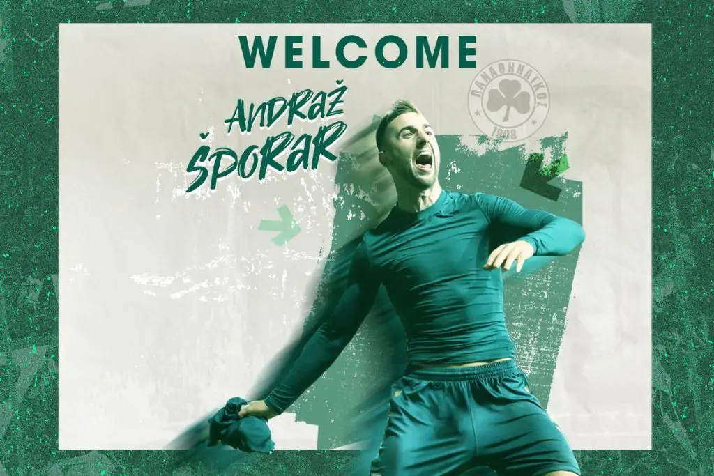 Panathinaikos oficializa contratação de Andraz Sporar ao Sporting