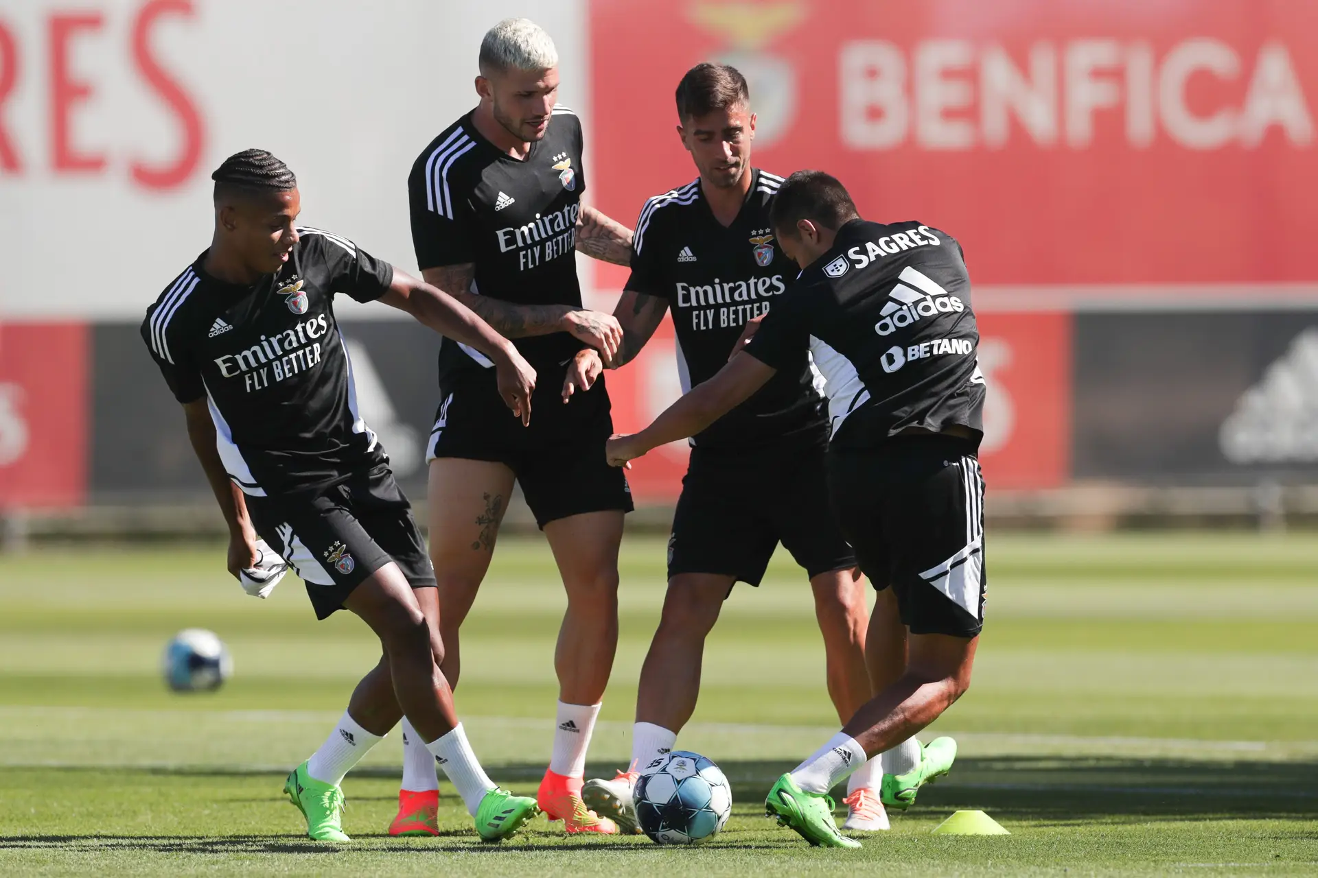 Sessão de treino do Benfica
