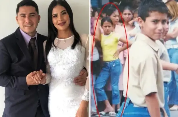 Mulher descobre que está em fotografia com o marido... anos antes de se conhecerem