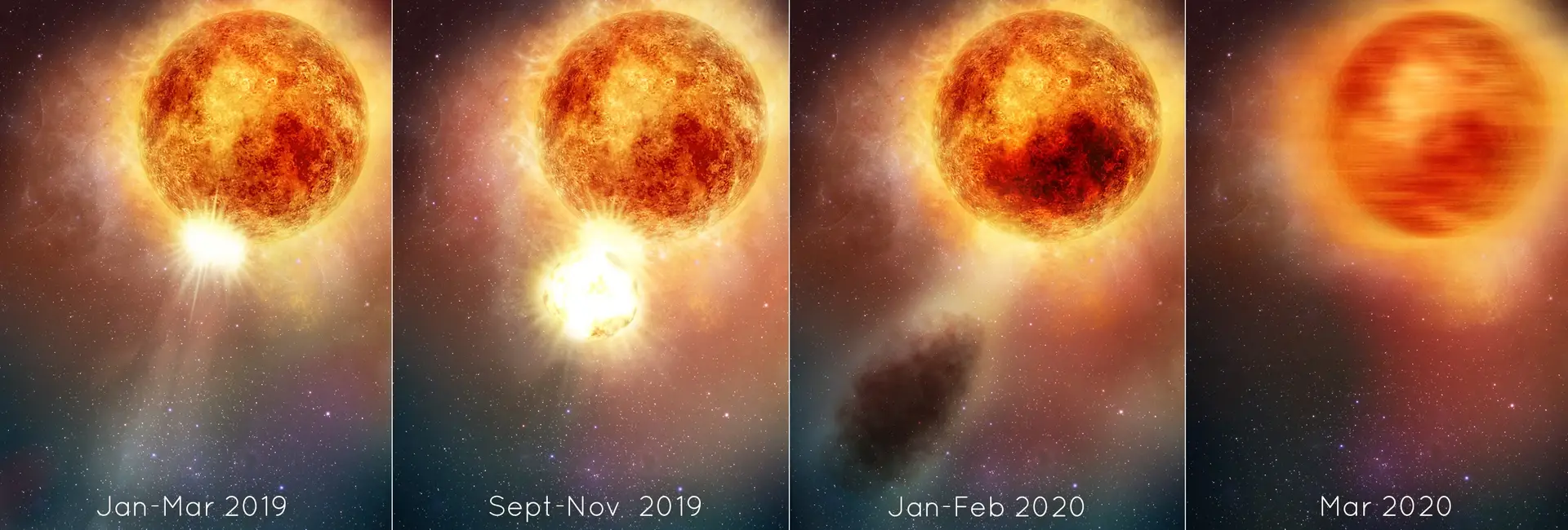 Coloridas nuvens em Oríon e o segredo de Betelgeuse: as melhores imagens da semana a partir do espaço