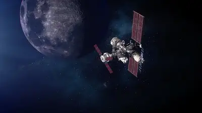 Ilustração da estação lunar Gateway